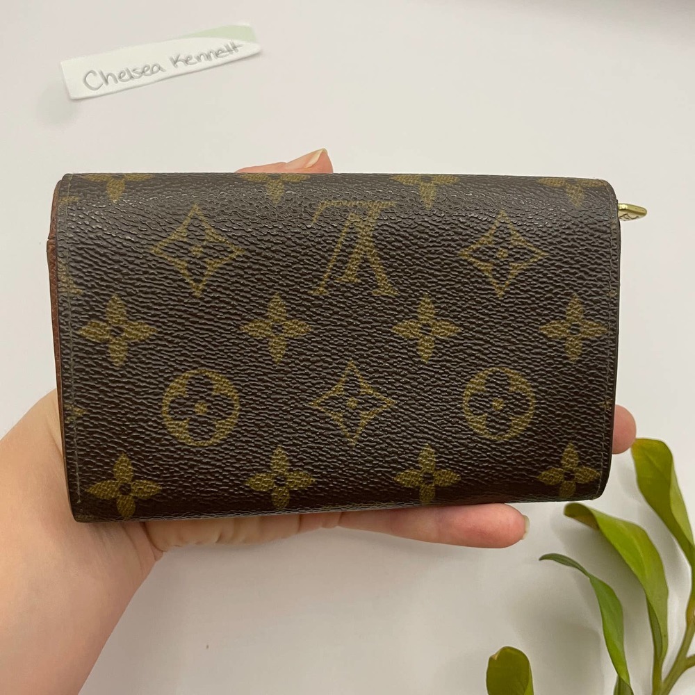 Louis Vuitton Tresor Monogram Wallet Vintage Porte Monnaie Brown Canvas - Picture 3 of 13
